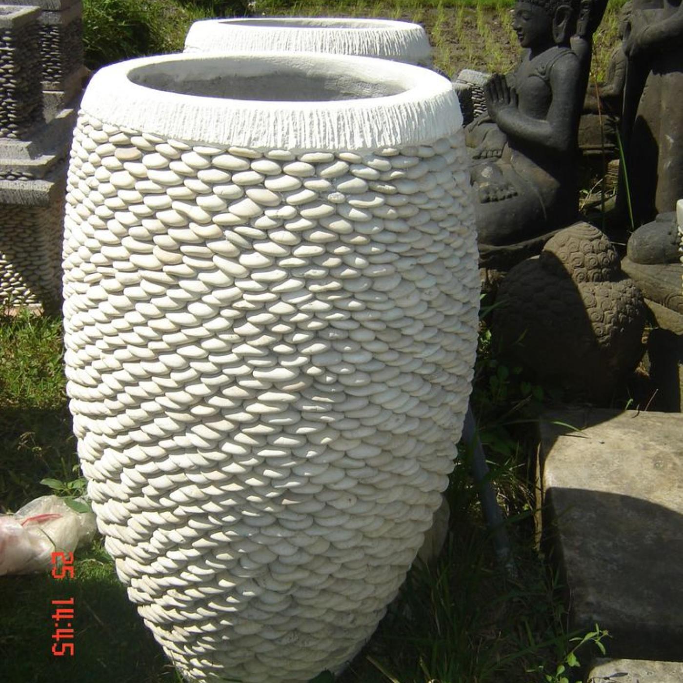 Natural Stone Planter Pot Bali Carving