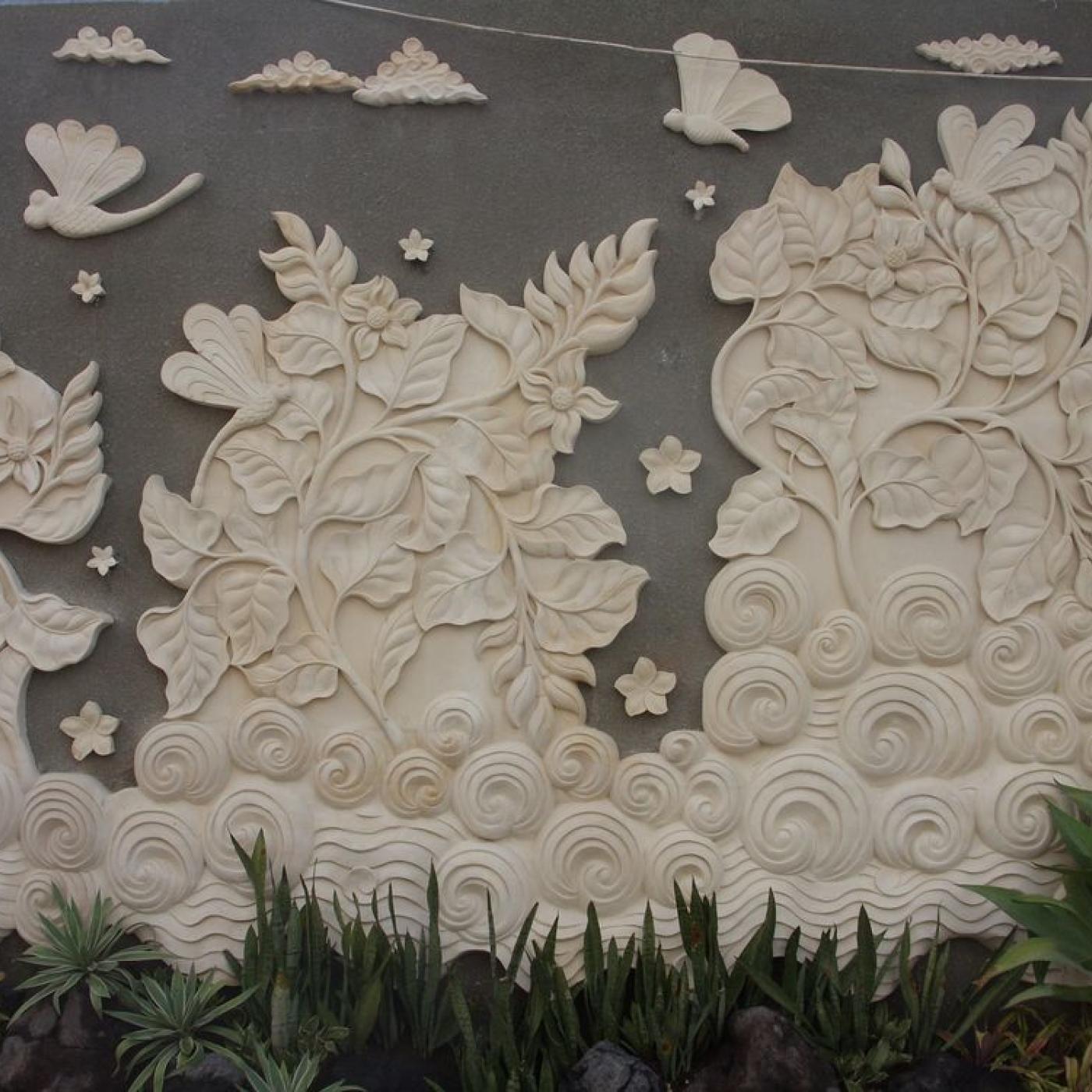 Carved Stone Wall Panel | Bali Carving