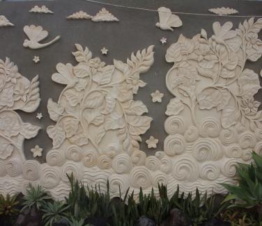 Carved Stone Wall Panel