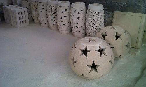 Carved Stone Garden Lanterns
