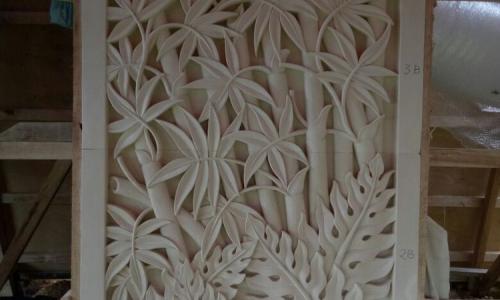 Carved Stone Wall Panel