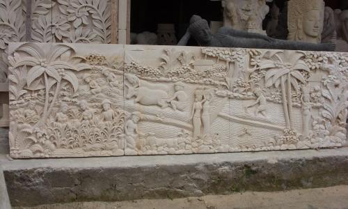 Balinese Stone Wall Carvings