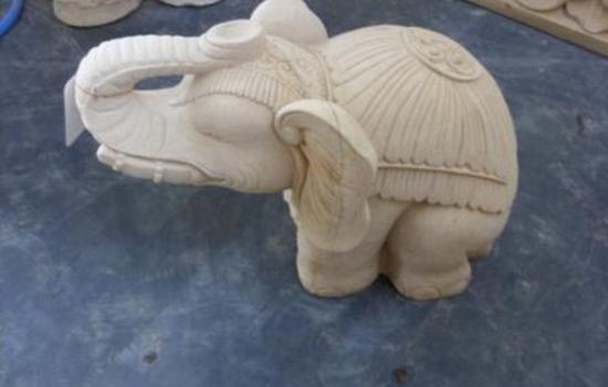 Bali Stone Carving Panel Elephant