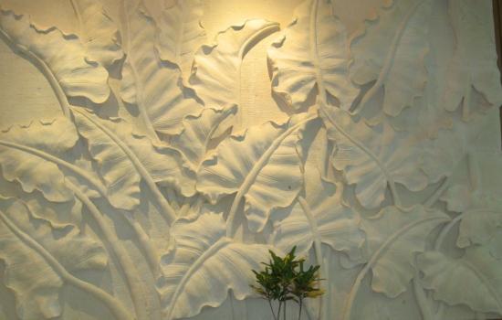 Stone Carving Wall Panel Leaf