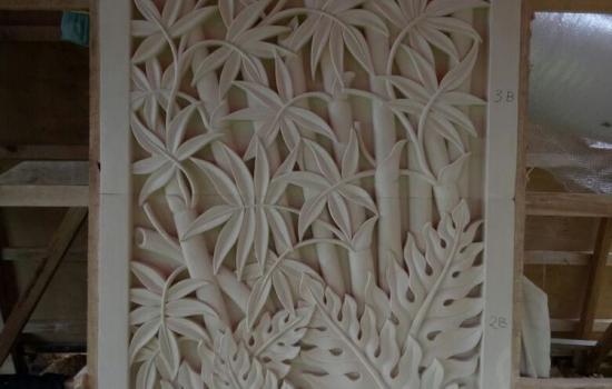 Carved Stone Wall Panel